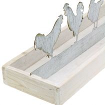 Houten dienblad met decoratieve plugkraan 46cm