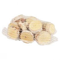 Houten schijven decoratief berkenhout natuurlijke schors Ø7-9cm 20st