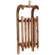 Artikel Houten sleedecoratie winterdecoratie hout in bruin 49,5cm