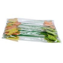 Artikel Houten vlinders op stokje, assorti in 3 kleuren, 8cm, 24 stuks