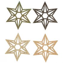 Artikel Houten sterren Kerstdecoratie houten sterren bruin 8cm 16 st