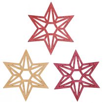 Artikel Houten sterren Kerstdecoratie strooidecoratie sterren Bes 8cm 16 st