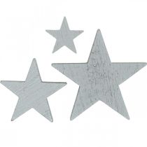 Artikel Houten sterrendecoratie strooidecoratie Kerstmis grijs 3/5/7cm 29 st