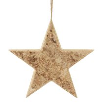 Houten sterren decoratieve decoratieve hanger rustiek decoratief hout Ø20cm
