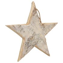 Artikel Houten sterrendecoratie decoratieve hanger rustieke decoratie wit hout Ø20cm