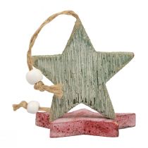 Artikel Houten sterren decoratieve sterren om vintage decoratie op te hangen Ø6,5cm 10 stuks