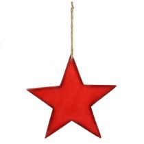 Artikel Houten sterren om op te hangen 30cm rood 3 st