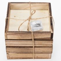 Artikel Houten dienblad, rustiek design, perfect voor huis- of kantoordecoratie, 15 cm, 4 stuks