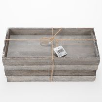 Artikel Rechthoekig houten dienblad, ideaal voor het decoreren van balkons en woonkamers, 30 cm, 4 stuks