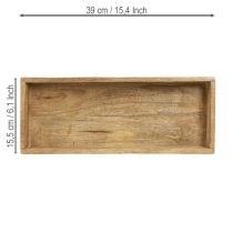 Artikel Houten dienblad rechthoekig decoratief dienblad hout 39×15,5×4cm 2st