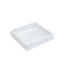 Artikel Houten dienblad wit dienblad vierkant 14cm × 14cm × 3cm 5st