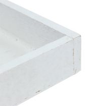 Artikel Houten dienblad wit dienblad vierkant 14cm × 14cm × 3cm 5st