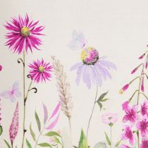 Artikel Houten dienblad rechthoekig natuur bloemen vlinder L35cm