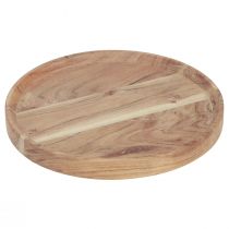 Artikel Houten dienblad rond acaciahouten dienblad naturel snijplank Ø25cm