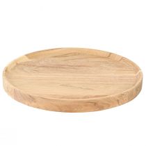 Artikel Rond houten dienblad van natuurlijk acaciahout Ø30cm H2,5cm