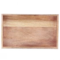 Artikel Houten dienblad sierblad mangohout naturel 43x26x5cm