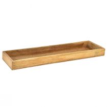 Houten dienblad decoratief dienblad hout naturel mangohout 50x14x4cm