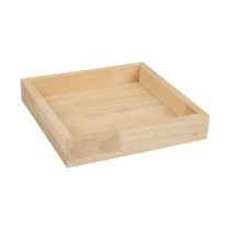 Artikel Houten dienblad sierdienblad hout vierkant naturel 20×20×3,5cm