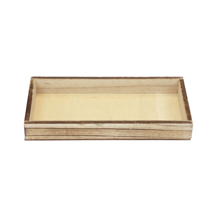Houten dienblad gevlamd decoratief dienblad tafeldecoratie rustiek 20×10×3cm