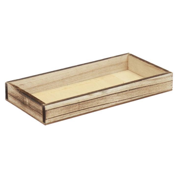 Houten dienblad gevlamd decoratief dienblad tafeldecoratie rustiek 30×15×3cm