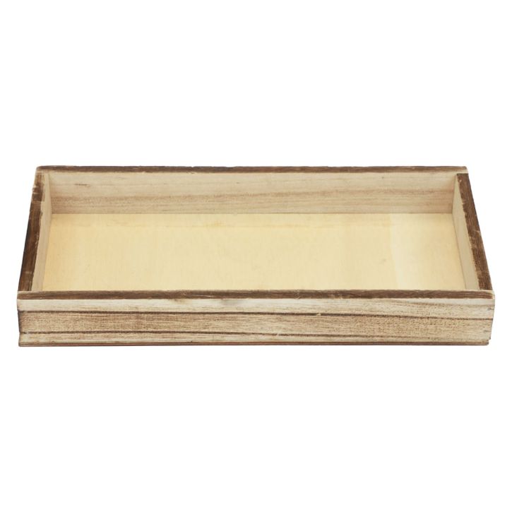 Houten dienblad gevlamd decoratief dienblad tafeldecoratie rustiek 30×15×3cm
