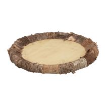Houten bord sierblad hout rustieke decoratie naturel Ø27cm