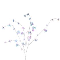 Artikel Kunstmatige, delicate bloeiende tak met iriserende bloesems, 98 cm