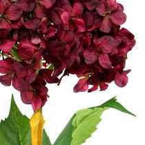 Artikel Hortensia kunst donkerrood 80cm 1 stuk