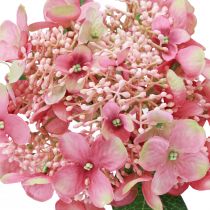 Artikel Hortensia kunstmatige roze en groene tuinbloem met knoppen 52cm