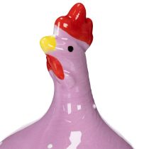Artikel Keramische kippenfiguurtjes voor kleurrijke paasdecoraties in de woonkamer en op tafel, 10,5 cm, 4 stuks
