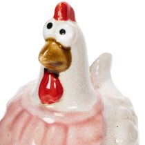 Artikel Keramische kippenfiguurtjes voor de woonkamer, schattige paasdecoratie voor op tafel, 11 cm, 2 stuks