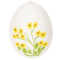 Artikel Paaseieren met delicate bloemmotieven voor een feestelijke paasdecoratie in de woonkamer, 6 cm, 6 stuks