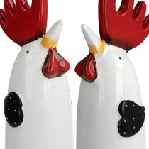 Artikel Keramiek Haan Keukendecoratie Kip Wit H23cm 2 st