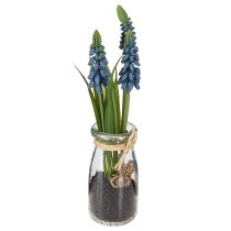 Artikel Hyacint kunstparel hyacint blauw in glas H22cm 2st