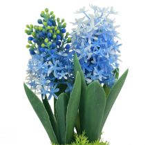 Artikel Hyacint kunst in pot geel roze blauw H23cm 3st
