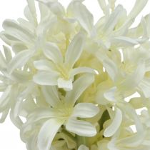 Kunst hyacint witte kunstbloem 28cm bundel van 3st