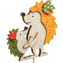 Artikel Bloemplug egel met kind herfstdecoratie hout 8,5cm 8 st