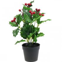 Hulst in pot kunstplant Ilex kunst 26cm