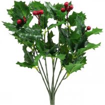 Kersttak hulst Ilex kunstbessen 37cm