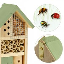 Artikel Insectenhotel Groen Houten Nesthulp Tuininsectenhuis H26cm