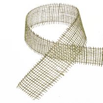 Artikel Jute lint rasterlint decoratief lint in groen olijfgroen 5cm 40m