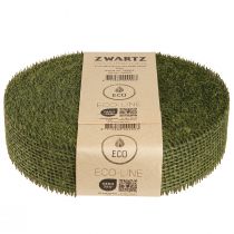 Artikel Jute lint rasterlint decoratief lint in groen olijfgroen 5cm 40m