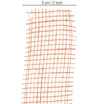 Artikel Jute lint, mesh lint, jute, ecologisch, terracotta rood, 5 cm breed, 40 m lang