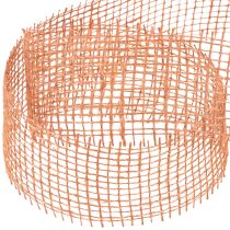 Artikel Jute lint, rood-oranje, mesh lint, jute, ecologisch, terracotta, 5 cm breed, 40 m lang