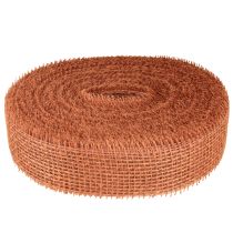 Artikel Jute lint, rood-oranje, mesh lint, jute, ecologisch, terracotta, 5 cm breed, 40 m lang