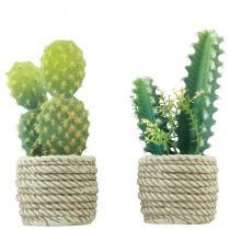 Cactus in pot kunstcactus assorti 28cm 2st