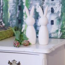 Artikel Eenvoudig konijnenbeeldje als decoratief object voor moderne lente-arrangementen, 22 cm, 2 stuks