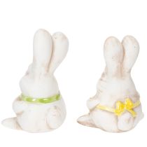 Artikel Paashaasjes, handbeschilderde keramische decoraties, leuk ontwerp voor paasdecoratie, 11 cm, 4 stuks