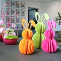 Artikel Decoratieve vilten konijnenfiguur voor lenteversiering, 20 cm, 4 stuks