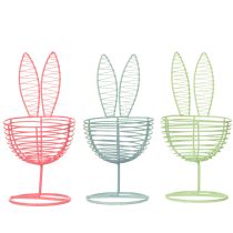 Artikel Draadkonijn als open decoratief object voor moderne lente- en paasideeën, 16 cm, 3 stuks
